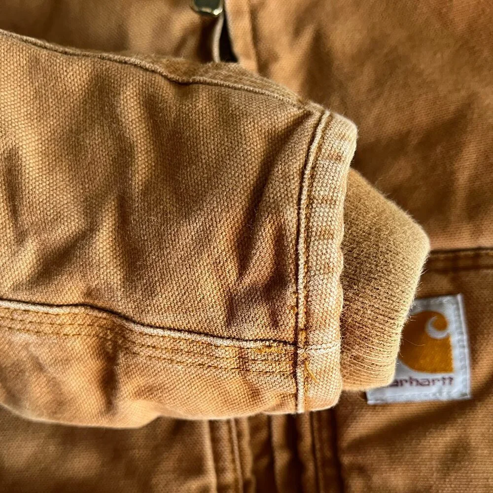 Carhartt tan canvas jacket S 7-8